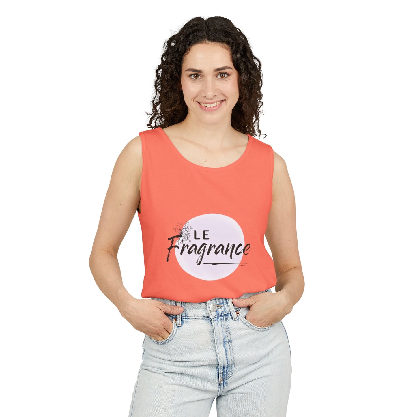 Floral Tank Top - 'Le Fragrance' Design Printify