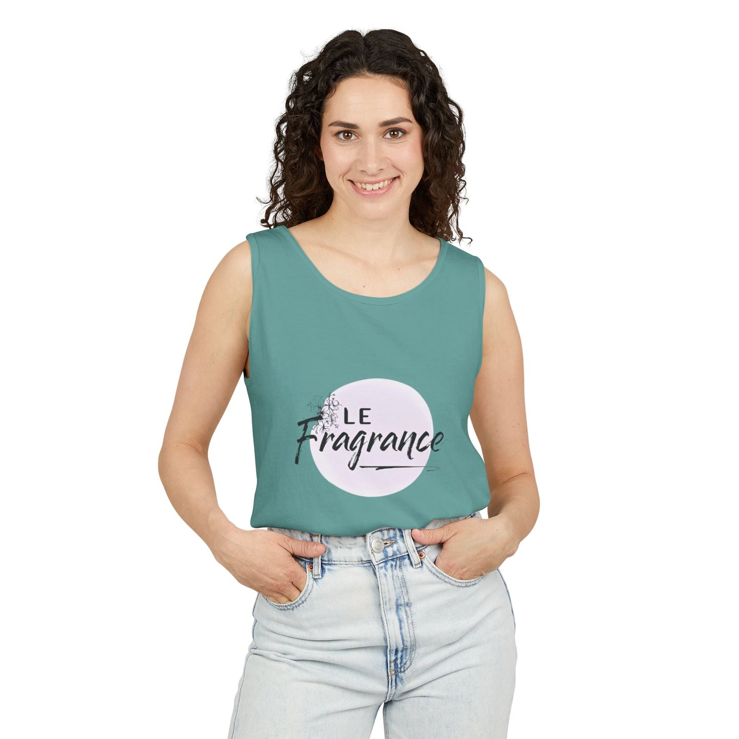 Floral Tank Top - 'Le Fragrance' Design Printify