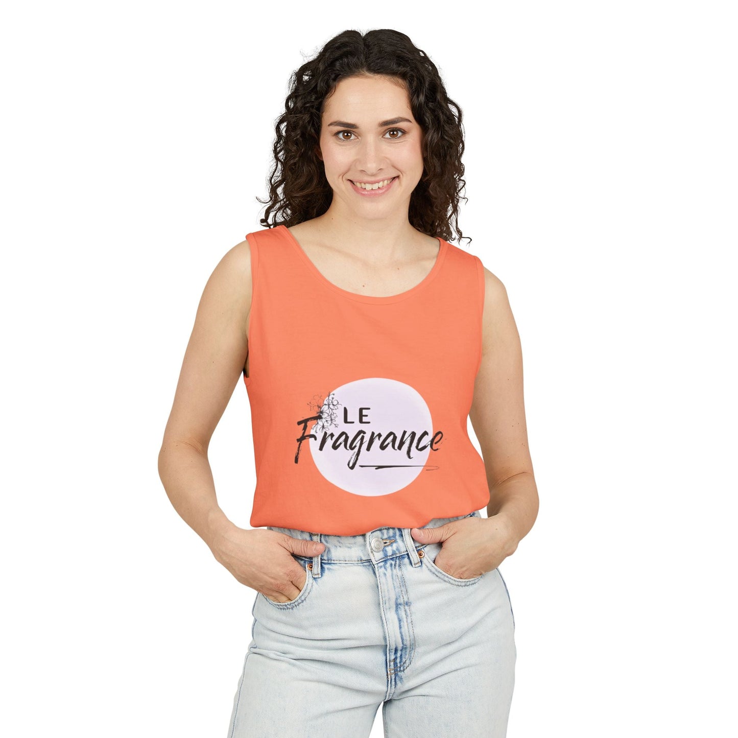 Floral Tank Top - 'Le Fragrance' Design Printify
