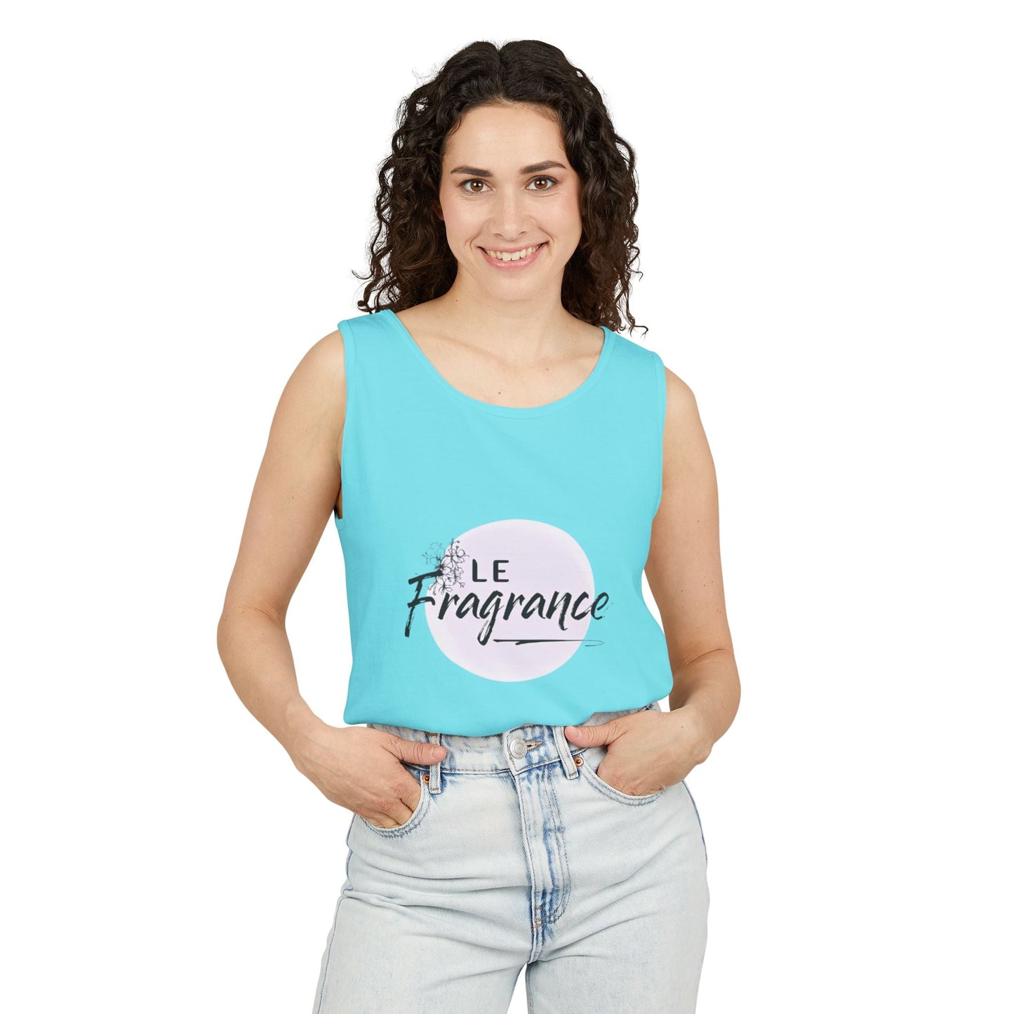 Floral Tank Top - 'Le Fragrance' Design Printify