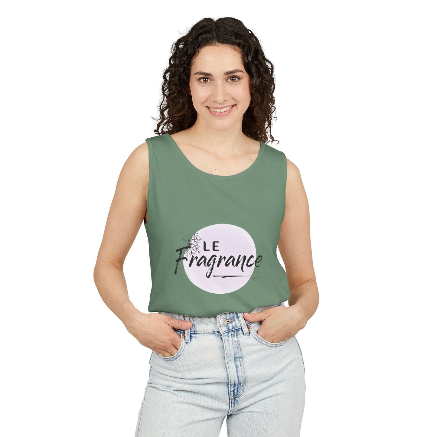 Floral Tank Top - 'Le Fragrance' Design Printify