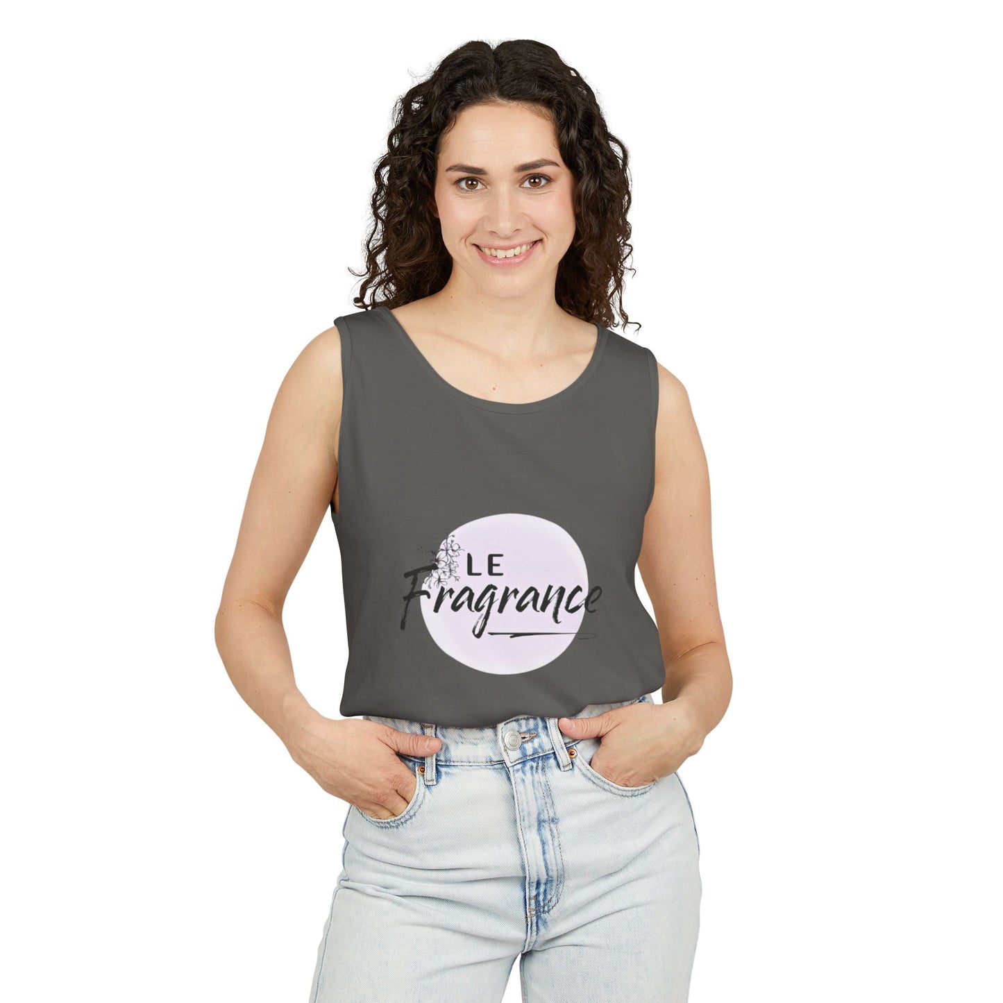 Floral Tank Top - 'Le Fragrance' Design Printify