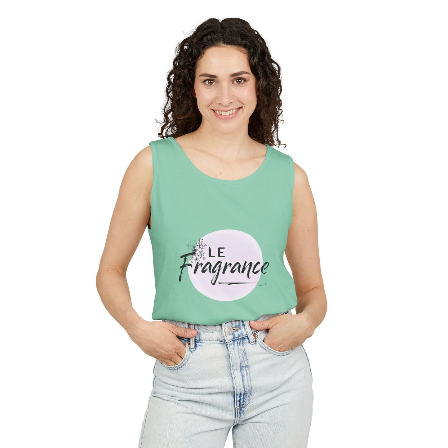 Floral Tank Top - 'Le Fragrance' Design Printify