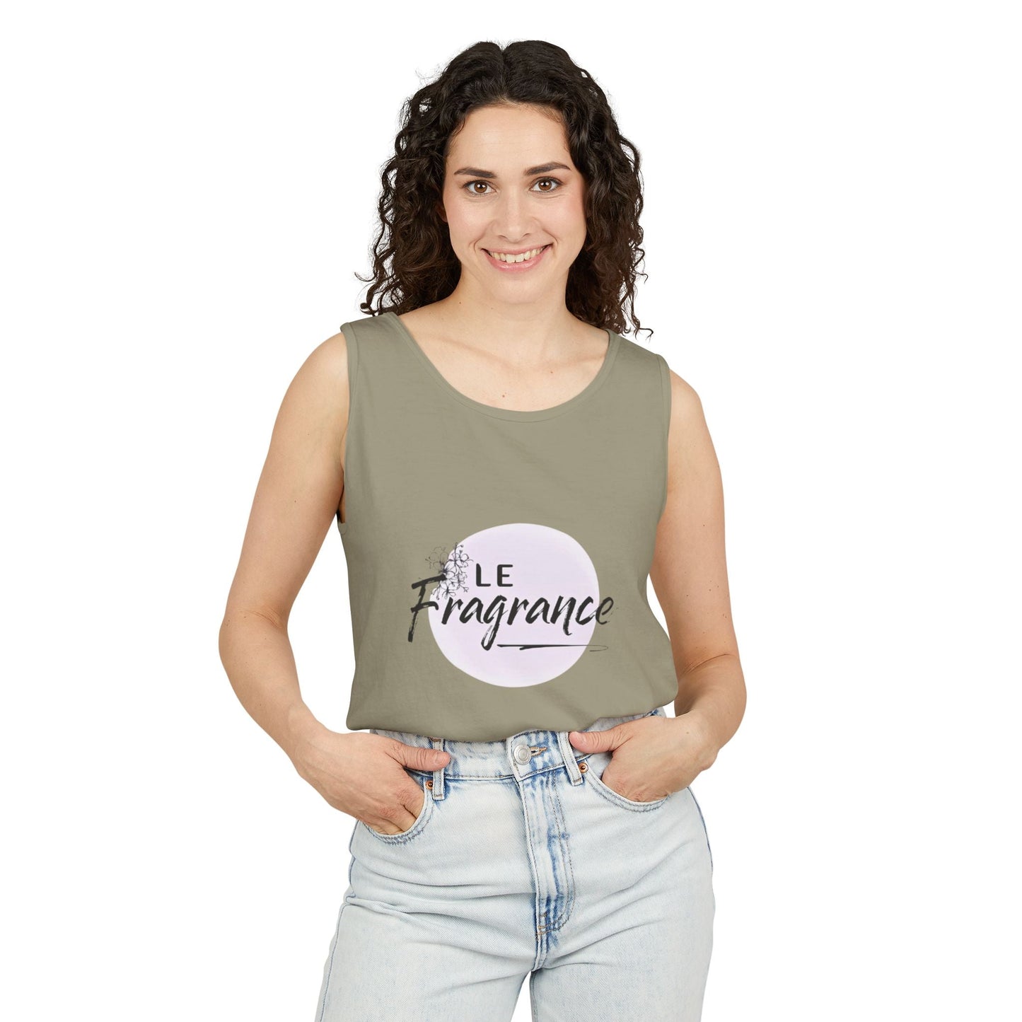 Floral Tank Top - 'Le Fragrance' Design Printify