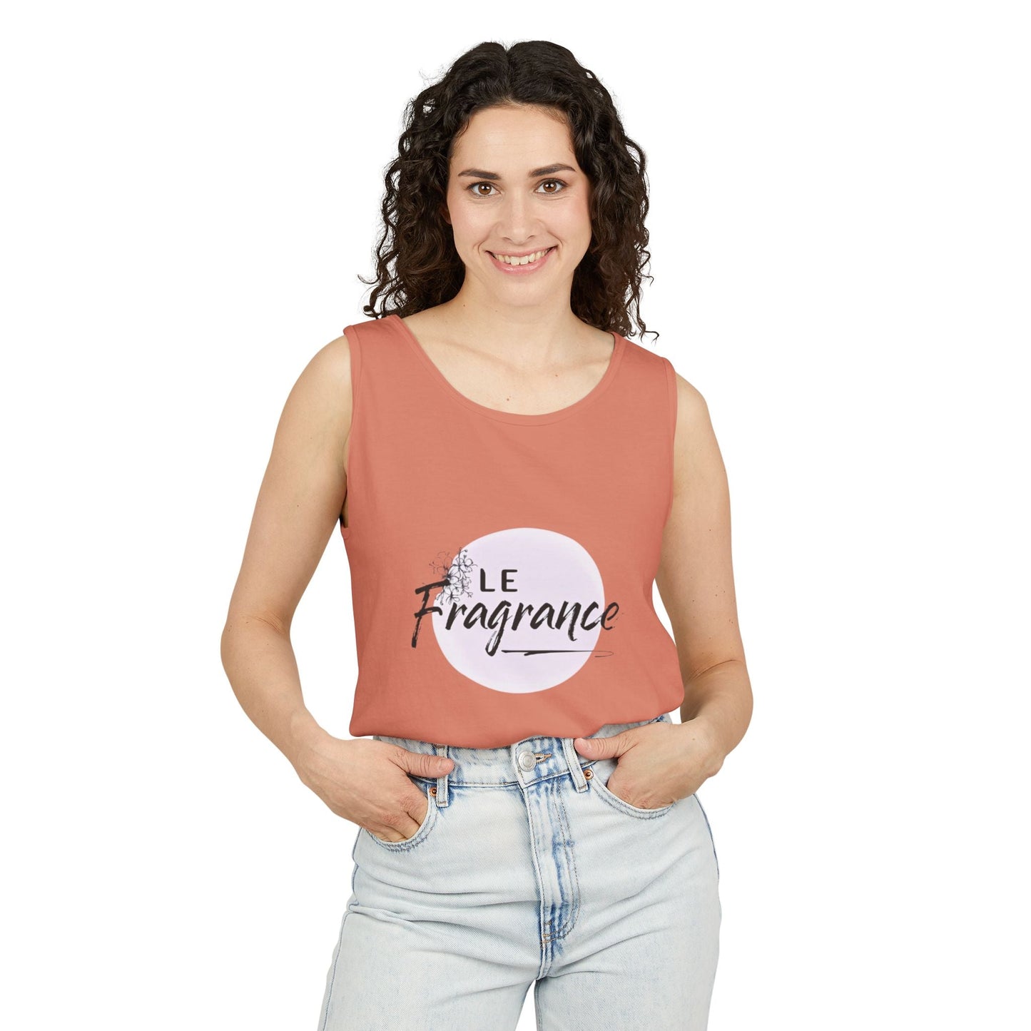 Floral Tank Top - 'Le Fragrance' Design Printify