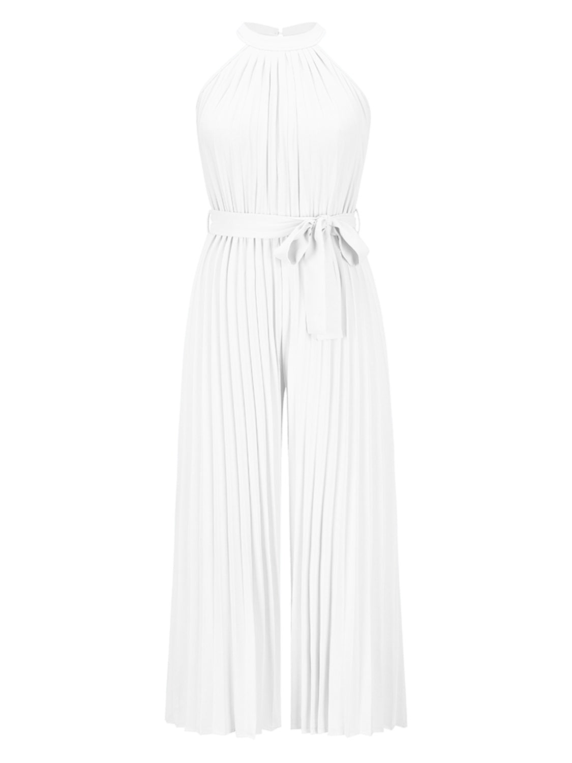 Trendsi Clothing Cutout Tied Pleated Sleeveless Jumpsuit Chic and Stylish Women’s Fashion