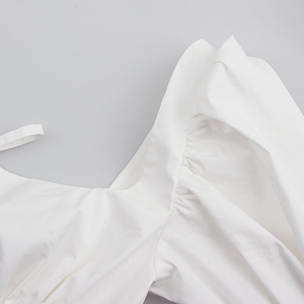 White Satin Slim Fit Midi Dress Elegant and Stylish LE Fragrance