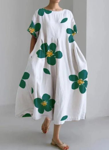 Women’s 3D Printed Cotton-Like Dress – Casual Fashionable Style for Everyday Wear LE Fragrance