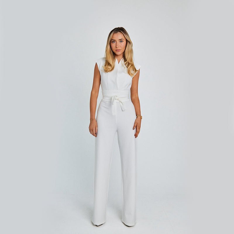 Women’s Long Sleeveless Jumpsuit V-Neck Casual Summer Outfit for Stylish Comfort LE FRAGRANCE