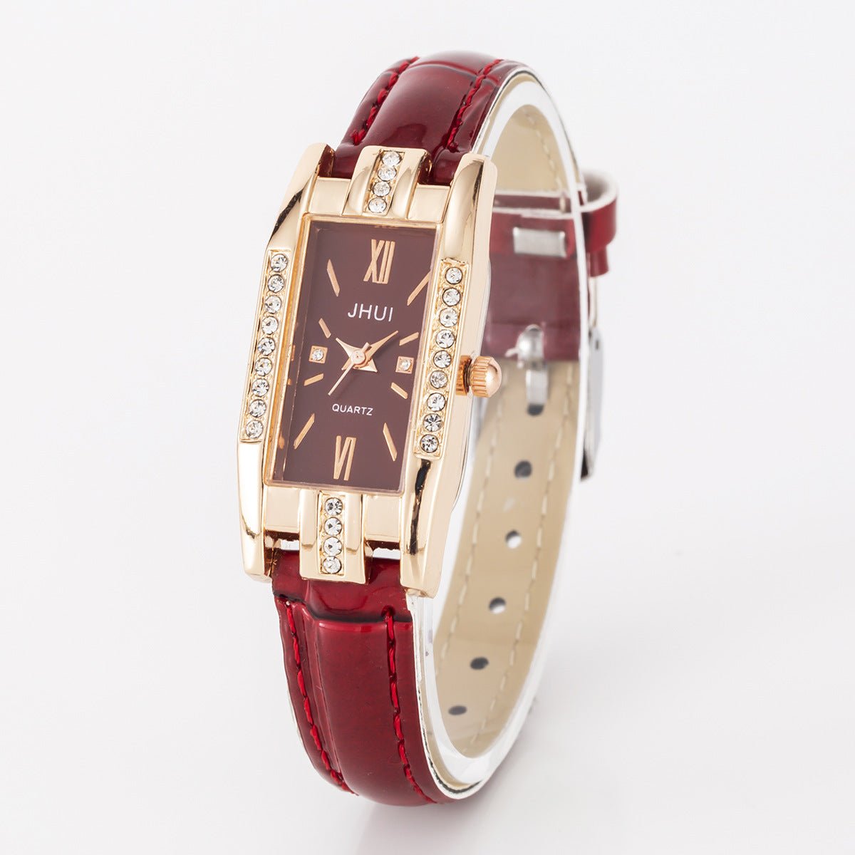 Women’s Luxury Slub Pattern Thin Belt Watch Design for Elegant Style LE Fragrance