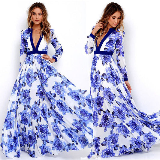 Cotton Long Sleeve Vintage Dress Elegant Chinese Retro Style LE Fragrance