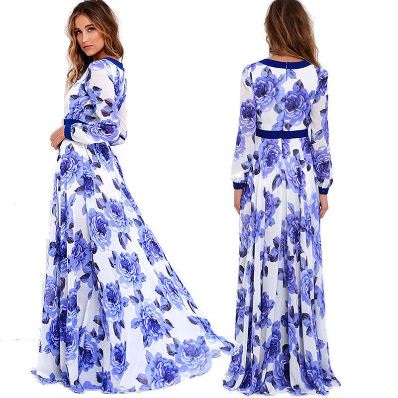 Cotton Long Sleeve Vintage Dress Elegant Chinese Retro Style LE Fragrance