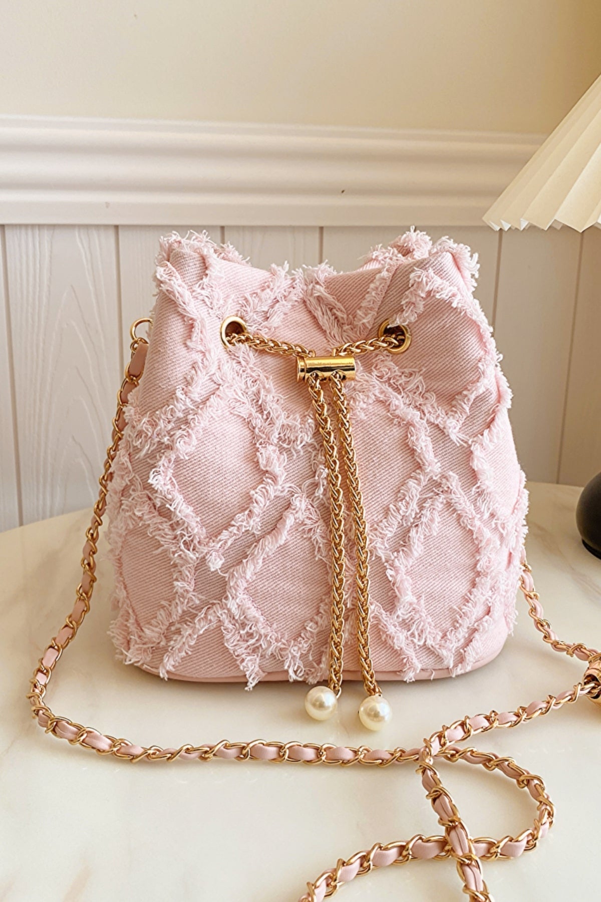 Trendsi Bags Casual Denim Bucket Bag with Raw Edge Finish  Trendy Women’s Shoulder Bag