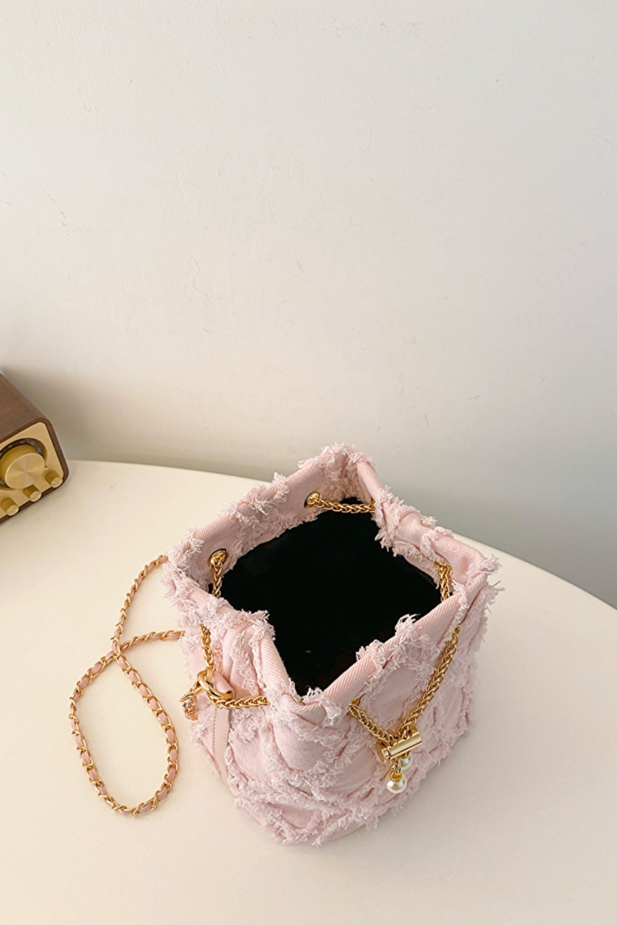 Trendsi Bags Casual Denim Bucket Bag with Raw Edge Finish  Trendy Women’s Shoulder Bag