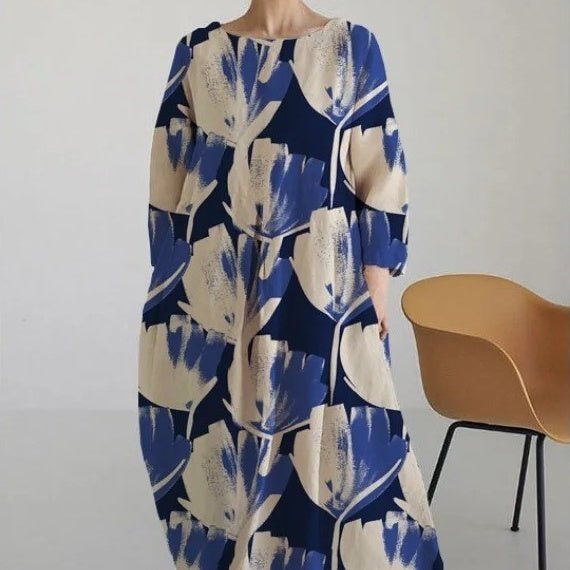 Women’s 3D Printed Cotton-Like Dress – Casual Fashionable Style for Everyday Wear LE Fragrance