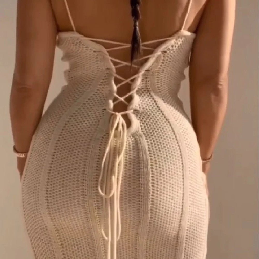 Women’s Fashionable Knitted Sweater Dress Cozy and Stylish Fall/Winter Outfit LE FRAGRANCE