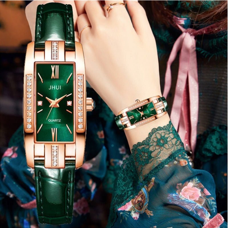 Women’s Luxury Slub Pattern Thin Belt Watch Design for Elegant Style LE Fragrance