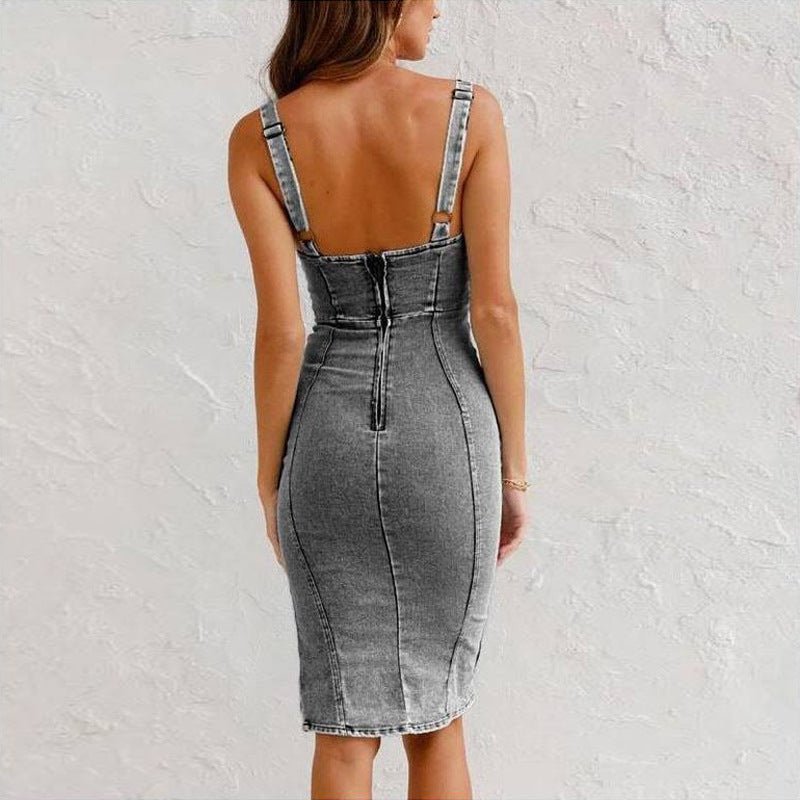 Women’s Summer Casual Slim Fit Dress with Slit Design Stylish Trendsi